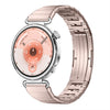 Correa de reloj de acero inoxidable con pasador de resorte de liberación rápida de 18 mm, cierre de mariposa de una sola cuenta y eslabones ajustables (rosa).
