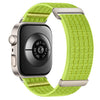 Correa de reloj de nailon tejido transpirable de dos secciones con cierre de velcro para Huawei Watch Fit 5 / Fit 5 Pro / Fit 4 (verde salvaje)