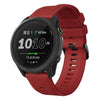 Correa de reloj de silicona de color liso con textura de sarga de 22 mm (roja)