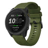 Correa de reloj de silicona de color liso con textura de sarga de 22 mm (verde militar)