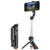 T01S Para transmisión en vivo 3 en 1 Extensible Soporte para teléfono con control remoto Bluetooth y trípode tipo palo selfie