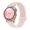 Correa de reloj de 20 mm con dos secciones, transpirable, de nailon y con hebilla de plástico (rosa perla).