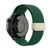 Correa de reloj de silicona con hebilla magnética y diseño de montaña de 20 mm (verde)