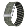 Correa de reloj de nailon elástico con diamante de una sola fila para electrocardiograma WHOOP 5.0 (gris verdoso)