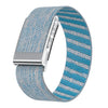 Correa de reloj de nailon elástico con diseño de diamante de una sola fila para electrocardiograma WHOOP 5.0 (azul)