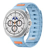 Correa de silicona magnética de color sólido con estampado de puntos para Galaxy Watch9/8/9 Classic/8 Classic (azul claro)