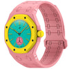 Correa de silicona magnética integrada para reloj Swatch Royal Pop (rosa)