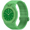 Correa de silicona magnética integrada para reloj Swatch Royal Pop con cierre a las doce (verde hierba)