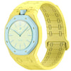 Correa de silicona magnética integrada para reloj Swatch Royal Pop con cierre a las doce en punto (amarilla)