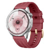 Correa de reloj de silicona de color sólido de 18 mm con diseño de triple bucle en una sola línea (roja)