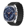 Correa magnética de silicona bicolor para Galaxy Watch9/8/9 Classic/8 Classic (negra)