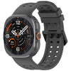 Correa de silicona con hebilla de pasador de doble fila para Galaxy Watch Ultra de 47 mm / Ultra 2025 (gris oscuro)