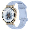 Correa de reloj de silicona de 20 mm con hebilla de mariposa y estampado de girasol (azul claro)