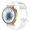 Correa de reloj de silicona de 20 mm con hebilla de mariposa y estampado de girasol (blanca)