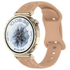 Correa de reloj de silicona de 18 mm con hebilla de mariposa y estampado de girasol (color té con leche)