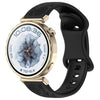 Correa de reloj de silicona de 18 mm con hebilla de mariposa y estampado de girasol (negra)