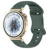 Correa de reloj de silicona de 18 mm con hebilla de mariposa y estampado de girasol (verde pino)