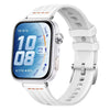 Correa de silicona de color sólido con diseño de triple bucle y una sola línea para Huawei Watch Fit 5 / Fit 5 Pro / Fit 4 (Blanco)