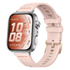 Correa de silicona de color sólido con diseño de triple bucle y una sola línea para Huawei Watch Fit 5 / Fit 5 Pro / Fit 4 (rosa batido).