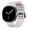 Correa de silicona de color sólido con hebilla de doble fila (Starlight) para Galaxy Watch9/8/9 Classic/8 Classic