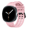 Correa de silicona de color sólido con hebilla de doble fila para Galaxy Watch9/8/9 Classic/8 Classic (rosa)
