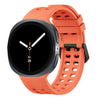 Correa de silicona de color sólido con hebilla de doble fila para Galaxy Watch9/8/9 Classic/8 Classic (naranja)