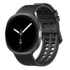 Correa de silicona de color sólido con hebilla de doble fila para Galaxy Watch9/8/9 Classic/8 Classic (negra).