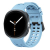 Correa de silicona de color sólido con hebilla de doble fila para Galaxy Watch9/8/9 Classic/8 Classic (azul)
