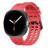 Correa de silicona de color sólido con hebilla de doble fila para Galaxy Watch9/8/9 Classic/8 Classic (roja)