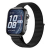 Correa de reloj de nailon con cierre de velcro estilo delgado para Huawei Watch Fit 5 / Fit 5 Pro / Fit 4 (negra).