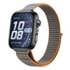 Correa de reloj de nailon con cierre de velcro estilo delgado para Huawei Watch Fit 5 / Fit 5 Pro / Fit 4 (gris y naranja).