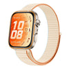 Correa de reloj de nailon con cierre de velcro estilo delgado para Huawei Watch Fit 5 / Fit 5 Pro / Fit 4 (color crema).
