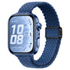 Correa de reloj trenzada de nailon con hebilla magnética delgada para Huawei Watch Fit 5 / Fit 5 Pro / Fit 4 (azul marino frío)