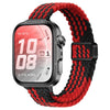 Correa de reloj trenzada de nailon con hebilla magnética delgada para Huawei Watch Fit 5 / Fit 5 Pro / Fit 4 (Negro Rojo)