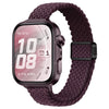 Correa de reloj delgada de nailon trenzado con hebilla magnética para Huawei Watch Fit 5 / Fit 5 Pro / Fit 4 (Bermellón Cereza)