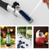 RZ136 Refractómetro Fruta Medidor de vino Azúcar Portátil Auto Brix 0 ~ 32% Alcohol 0 ~ 26% Jugo de frutas Acceso de azúcar refractómetro