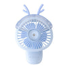Ventilador de chorro de agua de humidificación de dibujos animados con mini ventilador plegable de escritorio (azul)