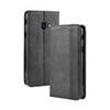 Estuche de cuero con tapa horizontal con textura de caballo loco retro con hebilla magnética para Galaxy Xcover 4s / Xcover 4, con soporte, ranuras para tarjetas y marco de fotos (negro)