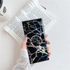Estuche protector para teléfono móvil colorido de mármol con láser brillante de TPU con soporte plegable para Galaxy Note10 + (negro)