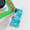 Estuche protector para teléfono móvil colorido de mármol brillante con láser brillante de TPU con soporte plegable para Galaxy Note10 + (verde)