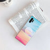 Estuche para teléfono móvil IMD de mármol liso de TPU con soporte plegable para Galaxy Note 10+ (Rainbow A16)