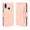 Para Galaxy A10s Estuche de cuero con diseño de pantorrilla y piel estilo cartera con ranura para tarjeta separada
