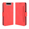 Para Galaxy A80 / A90 Estuche de cuero con diseño de pantorrilla y piel estilo billetera, con ranura para tarjeta separada (rojo)