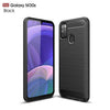 Para Galaxy M30s Carcasa de TPU de fibra de carbono con textura cepillada (negro)