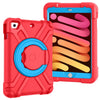 Mini1 para iPad / 2/3 + Shell protector PC plana de EVA con 360 ° de rotación del soporte (rojo + azul)