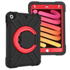 Para iPad MINI 4/5 EVA + PC Carcasa protectora plana con soporte giratorio de 360 ° (negro + rojo)