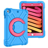 Para iPad MINI 4/5 EVA + PC Carcasa protectora plana con soporte giratorio de 360 ° (azul + rosa roja)