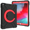 Para iPad Air / Air2 / Pro9.7 EVA + PC Carcasa protectora plana con soporte giratorio de 360 ° (negro + rojo)