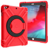 Para iPad Air / Air2 / Pro9.7 EVA + PC Carcasa protectora plana con soporte giratorio de 360 ° (rojo + negro)