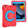 Para iPad 10.2 Carcasa protectora plana EVA + PC con soporte giratorio de 360 ° (rojo + azul)
